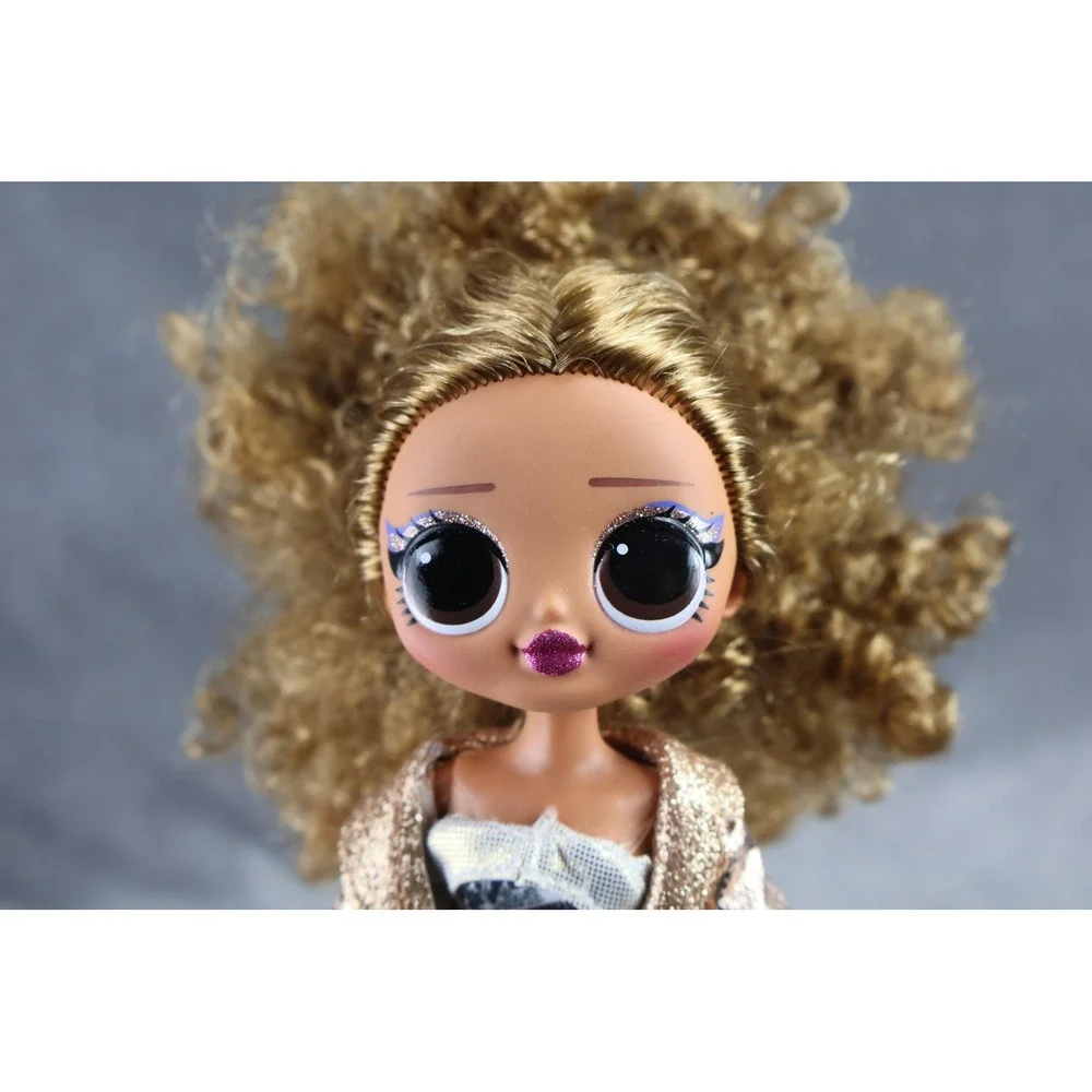 LOL Surprise Fashion‎ Doll Curly Blonde Hair Gold Jacket Tiger Pants MGA Toy